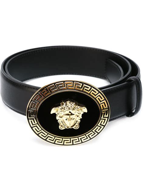 versace jeans couture men round logo leather belt|Versace Jeans men's belts.